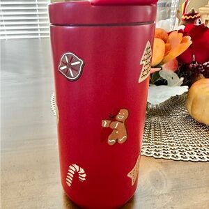 Starbucks Gingerbread Cookie Holiday Red Tumbler 2025